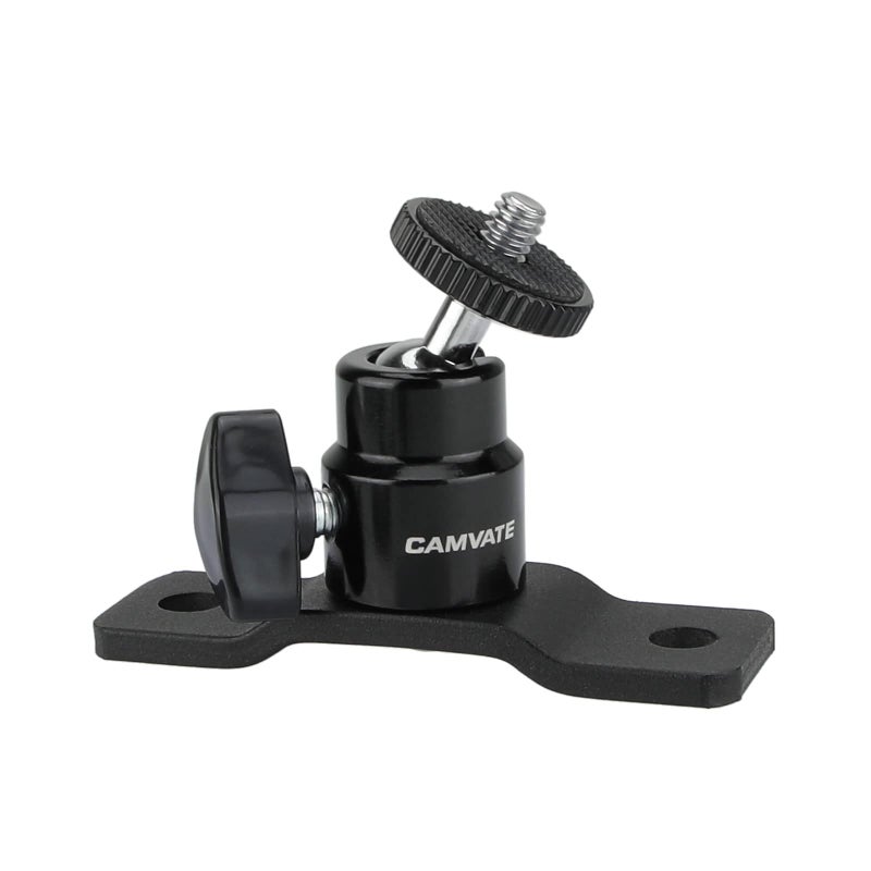 CAMVATE CAMVATE 1/4"-20 Ball Head with Bottom Pedestal Mount for Monitor/Surveillance System Support - 2324 - Image 5