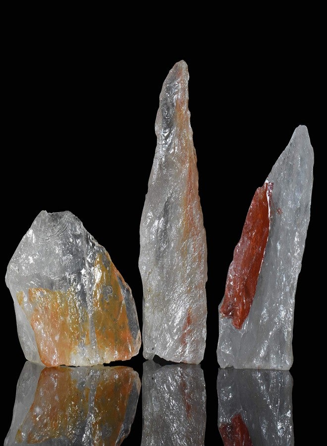 Pyramid Tatva Raw - 100 Gram Rough Stone Natural Healing Crystal Stone Reiki Chakra Balancing (Lodolite) - Image 4