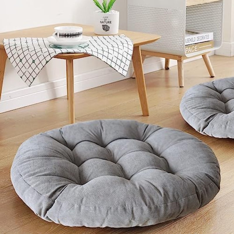 Round Floor Cushion, Round Floor Pillow, Large Pillows Seating for Adults, Tufted Corduroy Floor Cushion for Living Room Tatami - Image 1
