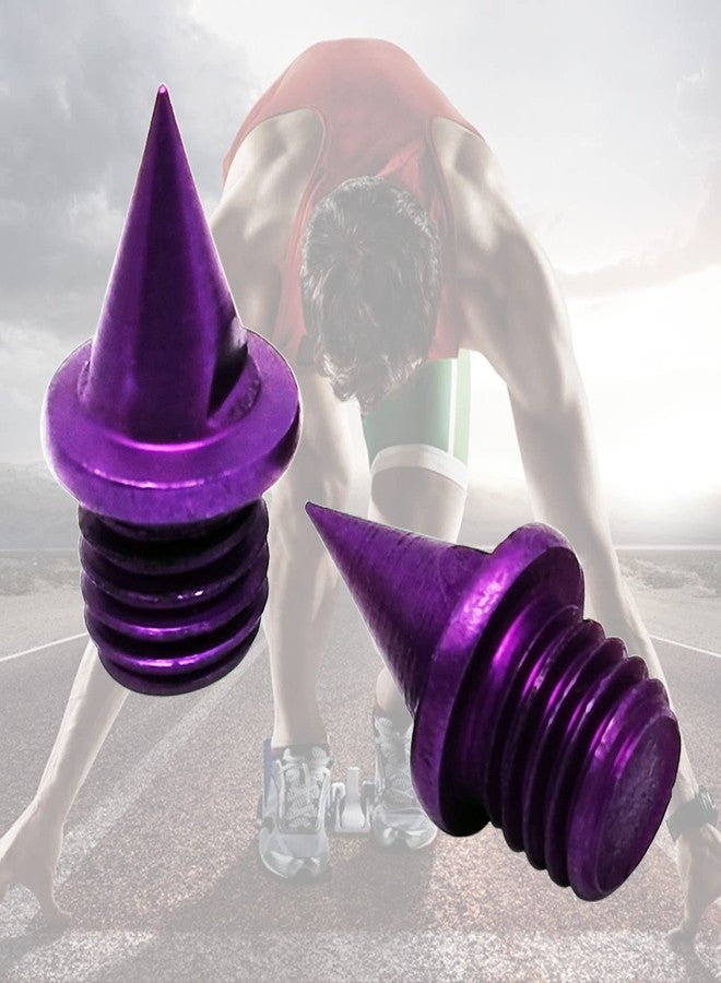 ERDANER Purple 1/4 Inch Carbon Steel Track Spikes,Track and Field Spike Shoes Nail Accessories with a Nail Puller Spike Wrench,Used for Used for Track and Field Sprint Or Cross Country(17pcs) - Image 3