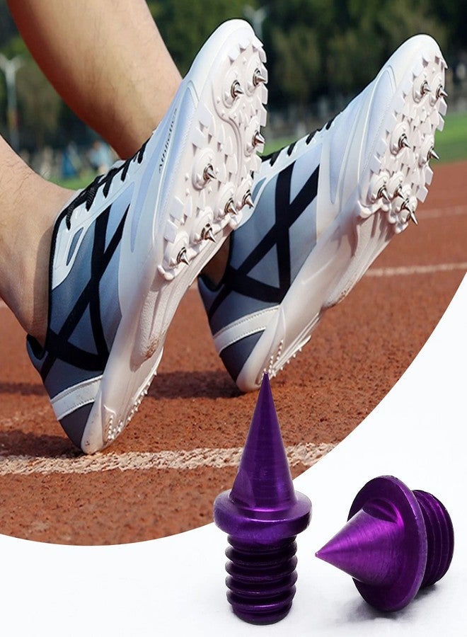 ERDANER Purple 1/4 Inch Carbon Steel Track Spikes,Track and Field Spike Shoes Nail Accessories with a Nail Puller Spike Wrench,Used for Used for Track and Field Sprint Or Cross Country(17pcs) - Image 4