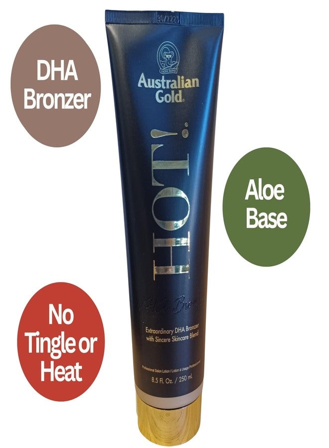 Australian Gold أستراليان جولد هوت! برونز استثنائي DHA برونزر - 8.5 أونصة، لوشن تانينغ للاستخدام الداخلي أو الخارجي هوت! برونزر DHA الأسود - Image 4