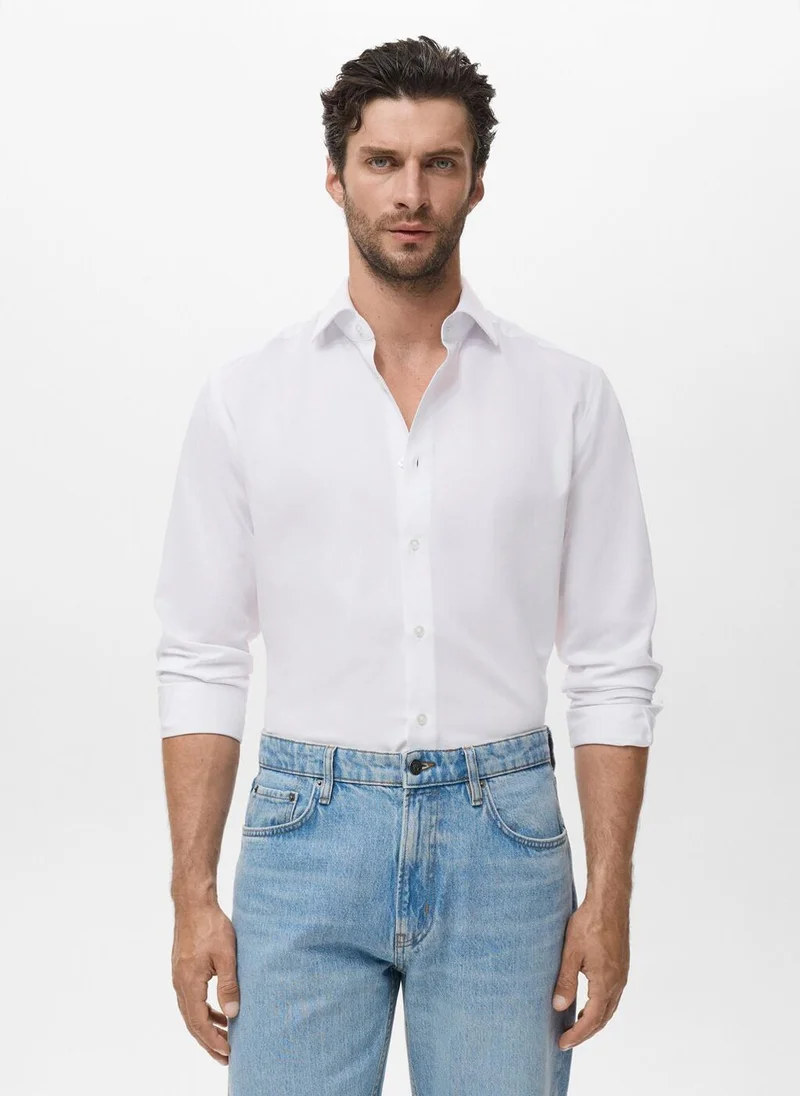 Slim-fit cotton shirt