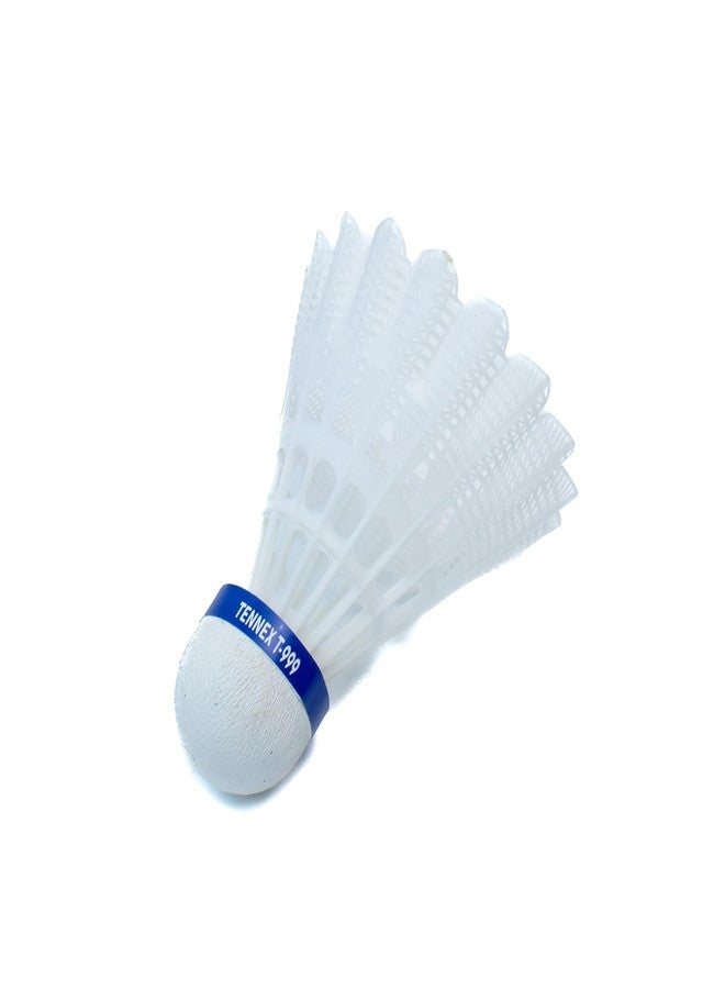 TENNEX Nylon Shuttlecock T-999 Tournament, White, 6 Pieces Roll - Image 3