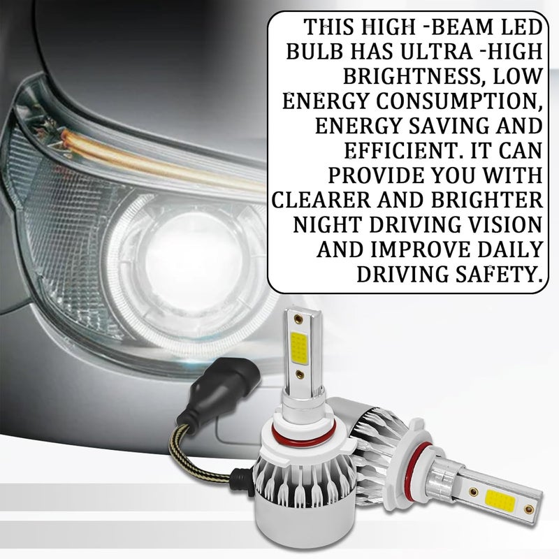 tobenbone 2 PCS 9005/HB3 Car LED Light Replacement, 3800LM 6000K Super Bright Waterproof C6 Fog Lighting Bulb - Image 5