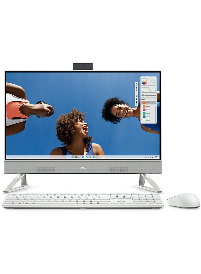 ديل كمبيوتر مكتبي Inspiron 5420 الكل في واحد بشاشة مقاس 23.8 بوصة، ومعالج Core i7-1355U/ذاكرة وصول عشوائي سعة 16 جيجابايت/محرك أقراص SSD سعة 1 تيرابايت/نظام التشغيل Windows 11 Home/بطاقة رسومات Intel Iris Xe - Image 1
