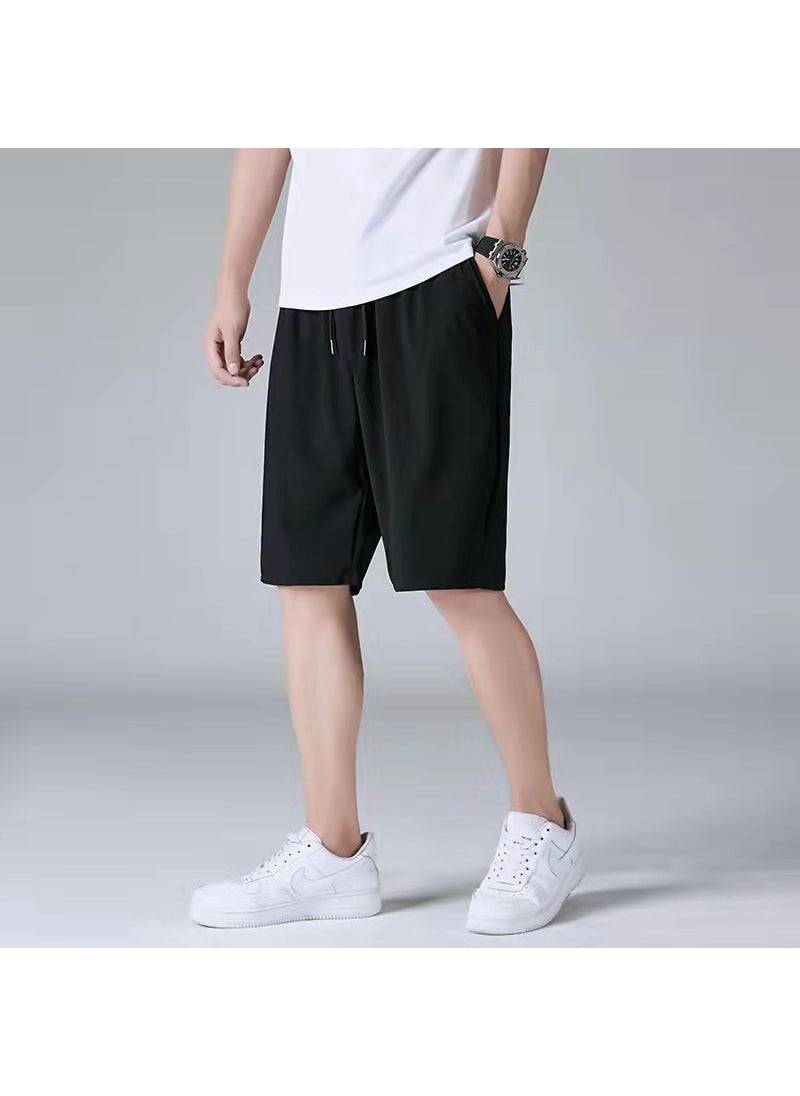 Generic Mens Breathable Running Shorts Casual Summer Black 