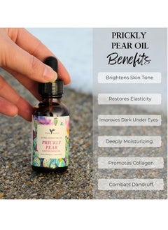 Baja Basics Prickly Pear Oil Cold Pressed, 100% Pure, Unrefined Moisturizer for Skin, Face, Body, Nails and Hair - Multi-Purpose Beauty Product For Men and Women - 1 oz Bottle  - Image 2