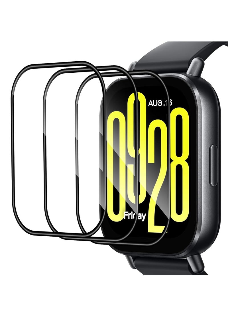 واقي شاشة لساعة Xiaomi Redmi Watch 5 Active، [3 قطع] غشاء TPU مرن بدون فقاعات، مضاد للخدش وغشاء عالي الدقة لساعة Xiaomi Redmi Watch 5 Active - Image 2