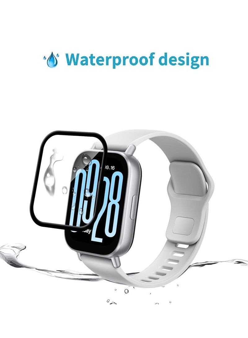 واقي شاشة لساعة Xiaomi Redmi Watch 5 Active، [3 قطع] غشاء TPU مرن بدون فقاعات، مضاد للخدش وغشاء عالي الدقة لساعة Xiaomi Redmi Watch 5 Active - Image 2