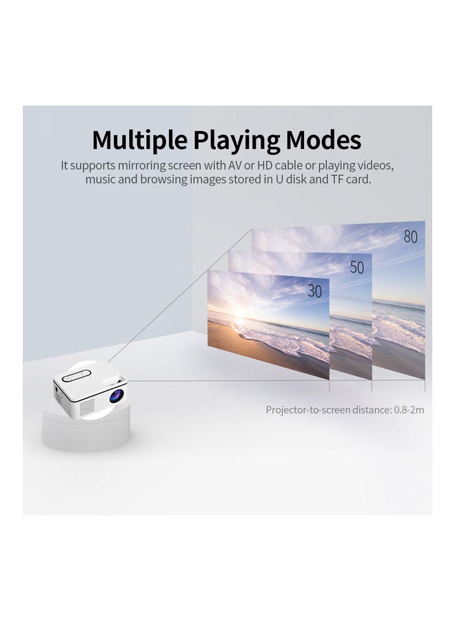 NIBEMINENT 1080P Portable Projector V9582Y-EU-1_P Yellow - Image 4