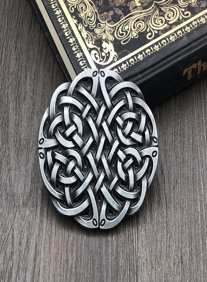 YOQUCOL American Keltic Irish Scottish Celtic Cross Celtic Knot Belt Buckle For Men - Image 3
