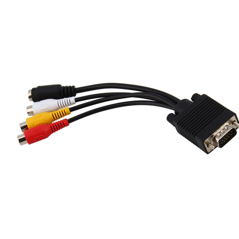 VGA SVGA to S Video 3 RCA AV TV Adapter Converter Connector Cable for PC Laptop - Image 2