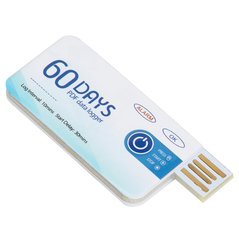 Temperature Recorder: ±0.5°C High Precision USB Logger - Compact 10,000 Data Point Storage Temperature Recorder for Transport and Storage Monitoring of Food, Drugs, Chemical Products - Image 1