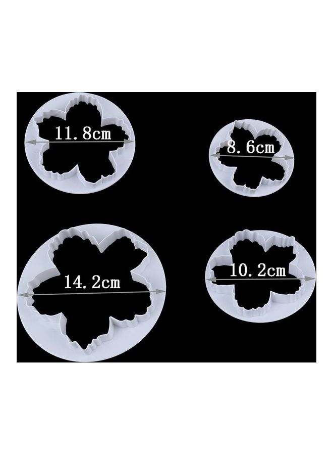 NIBEMINENT 4-Piece Cookie Cutter Set White - Image 2