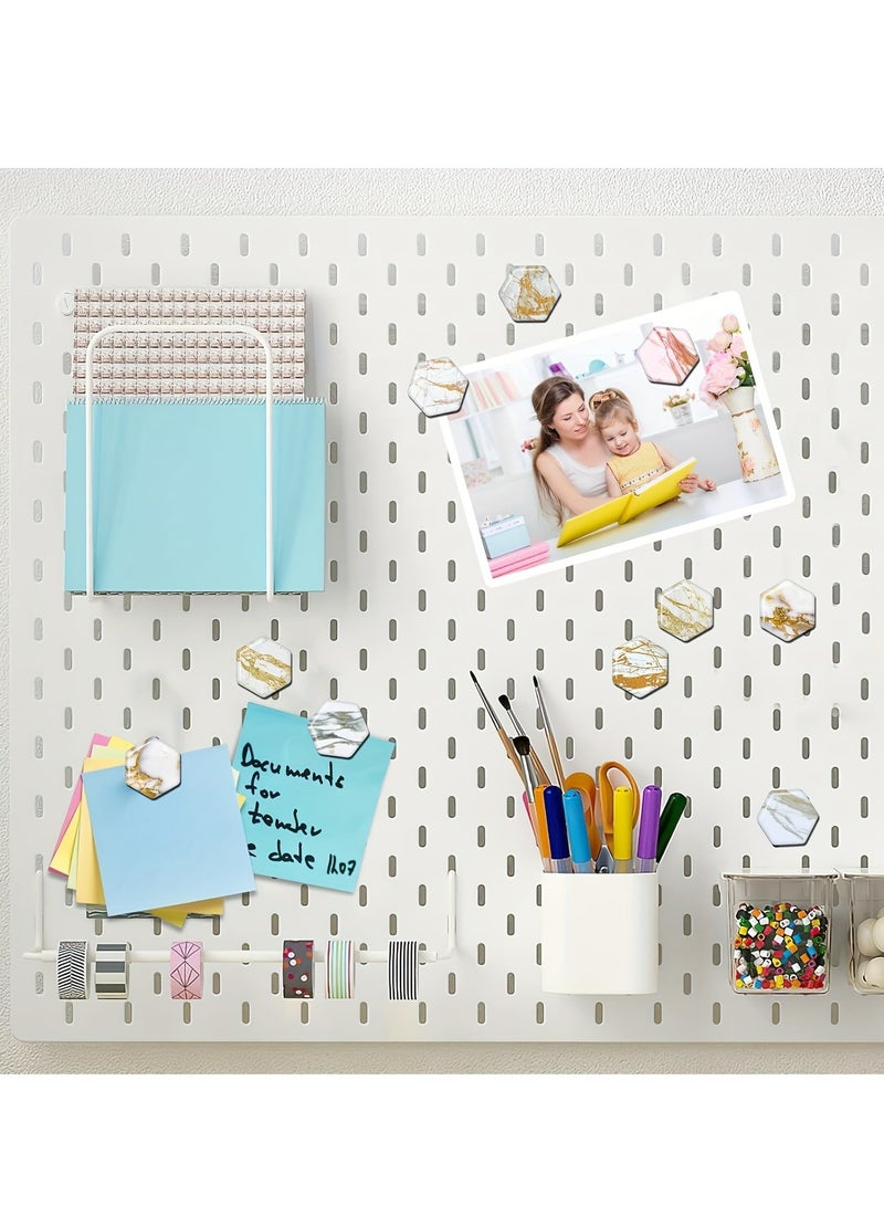 None/Brand 30PCS Hexagon Magnets Fridge Cute Magnets for Locker Refrigerator Whiteboard Cabinet Office Kitchen Blackboard Decorative Bronzing Art for Adult - Image 4