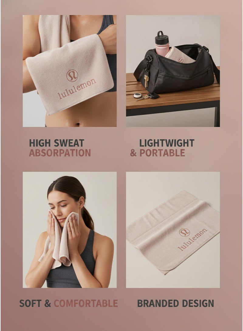 لولوليمون Lululemon سريع جاف ميكروفايبر الرياضة منشفة، الممتصة العرق المحمولة اليوغا صالة رياضية تمرين السفر منشفة اللياقة البدنية - Image 3