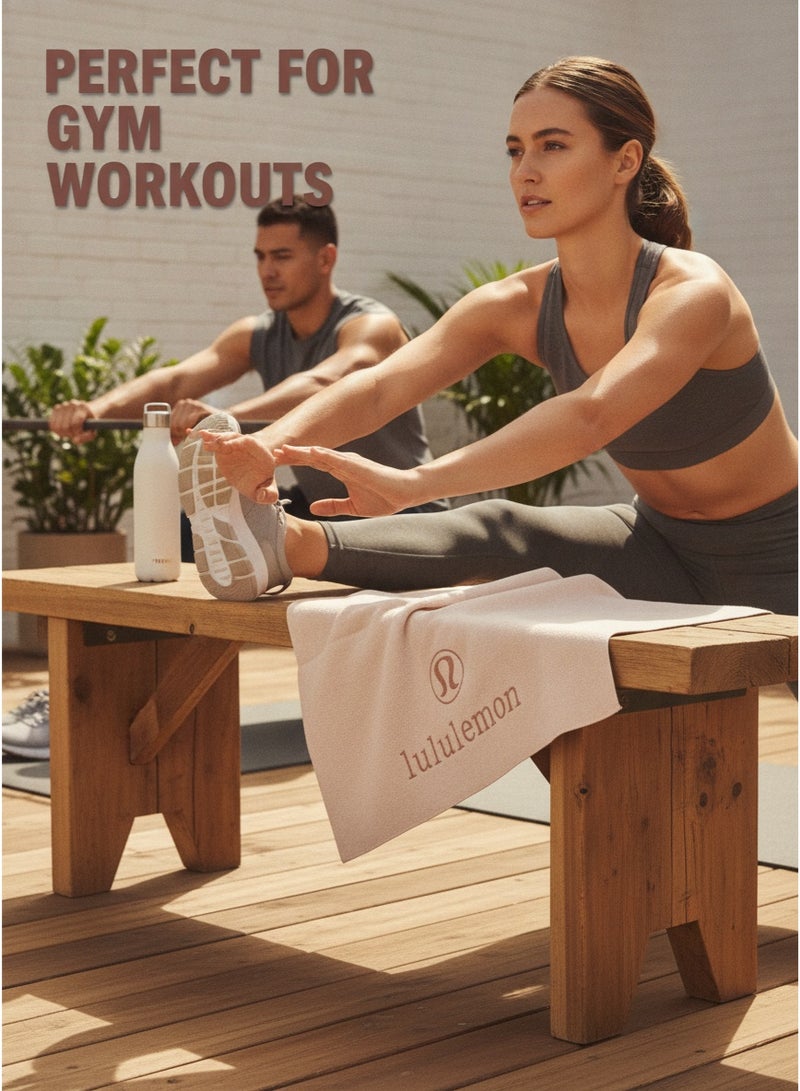 لولوليمون Lululemon سريع جاف ميكروفايبر الرياضة منشفة، الممتصة العرق المحمولة اليوغا صالة رياضية تمرين السفر منشفة اللياقة البدنية - Image 4