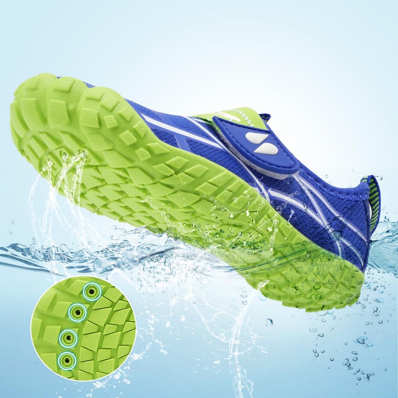 Stelle Kids Water Shoes Boys Girls Swim Hiking Aqua Socks Quick Dry Toddler Barefoot Shoesï¼ˆBlueï¼Œ13MLï¼‰ - Image 5