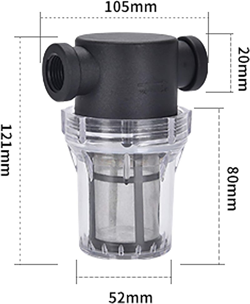 IMXMI Water Filter, 1/2''Twist-On Pipe Strainer, Nylon PA66 cover, PC bowl, 304 Stainless Screen(1/2''80 Mesh Female water filter) - Image 5
