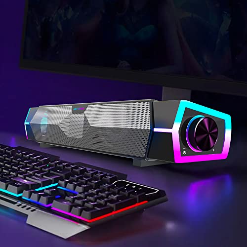 Ant Esports GS370SB Gaming Speakers for Desktop Monitor, Dynamic RGB Sound Bar With USB Powered HiFi Stereo Audio for PC, Laptop, Tablet, Cellphones - Image 2