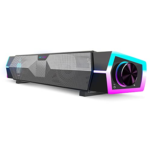 Ant Esports GS370SB Gaming Speakers for Desktop Monitor, Dynamic RGB Sound Bar With USB Powered HiFi Stereo Audio for PC, Laptop, Tablet, Cellphones - Image 1