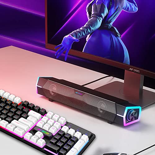 Ant Esports GS370SB Gaming Speakers for Desktop Monitor, Dynamic RGB Sound Bar With USB Powered HiFi Stereo Audio for PC, Laptop, Tablet, Cellphones - Image 4