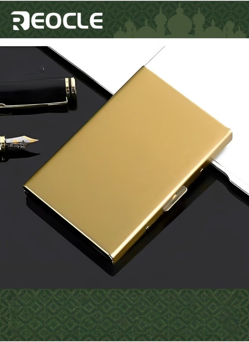 REOCLE Metal Card Holder Wallet Ultra Thin Stainless Steel Metal Wallets RFID Blocking Credit Card Wallet Holder Best Card Protector for Men & Women  - Image 1