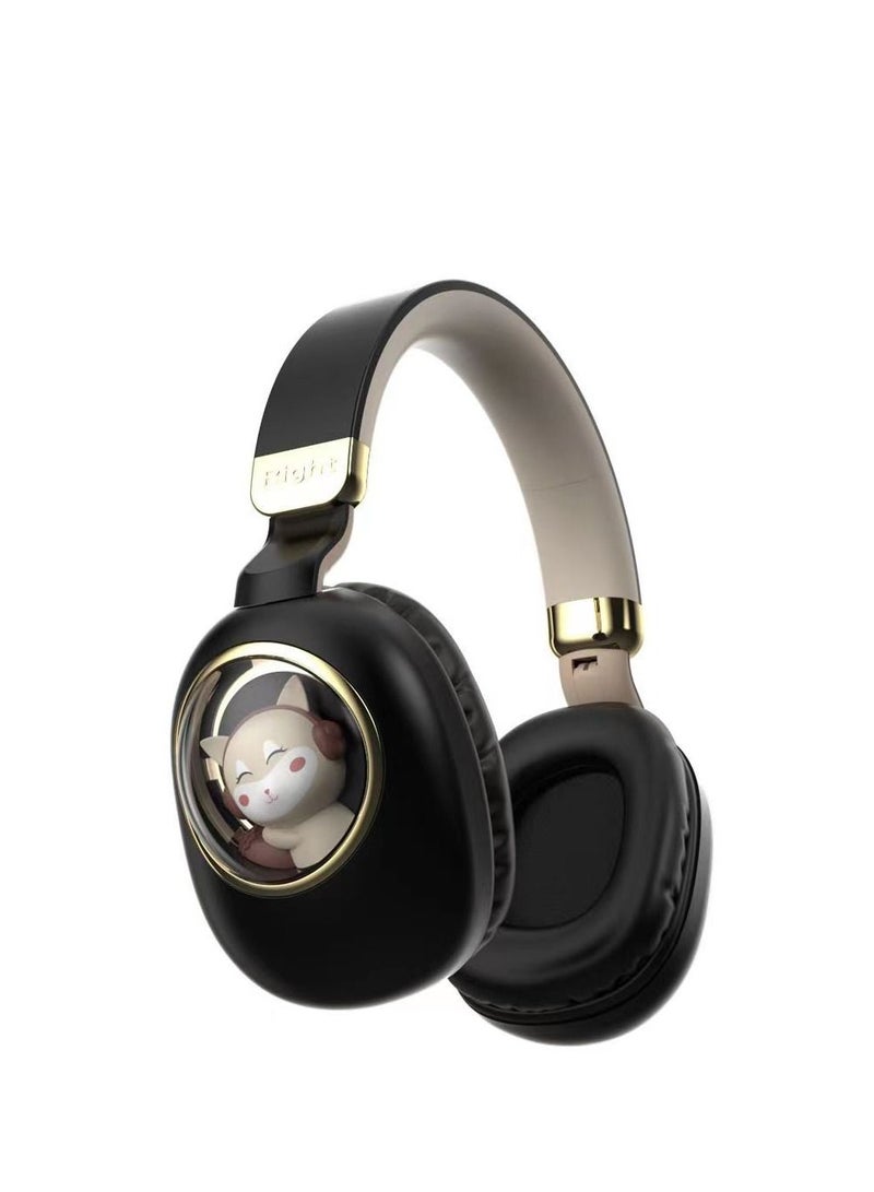 Y&D Kids Wireless Headphones, Bluetooth Over Ear Headphones with Cute Cat Colorful LED Lights,Wireless&Wired,Foldable Build-in Mic Bluetooth Headphones For Kids Girls Teens Adults School - Image 1