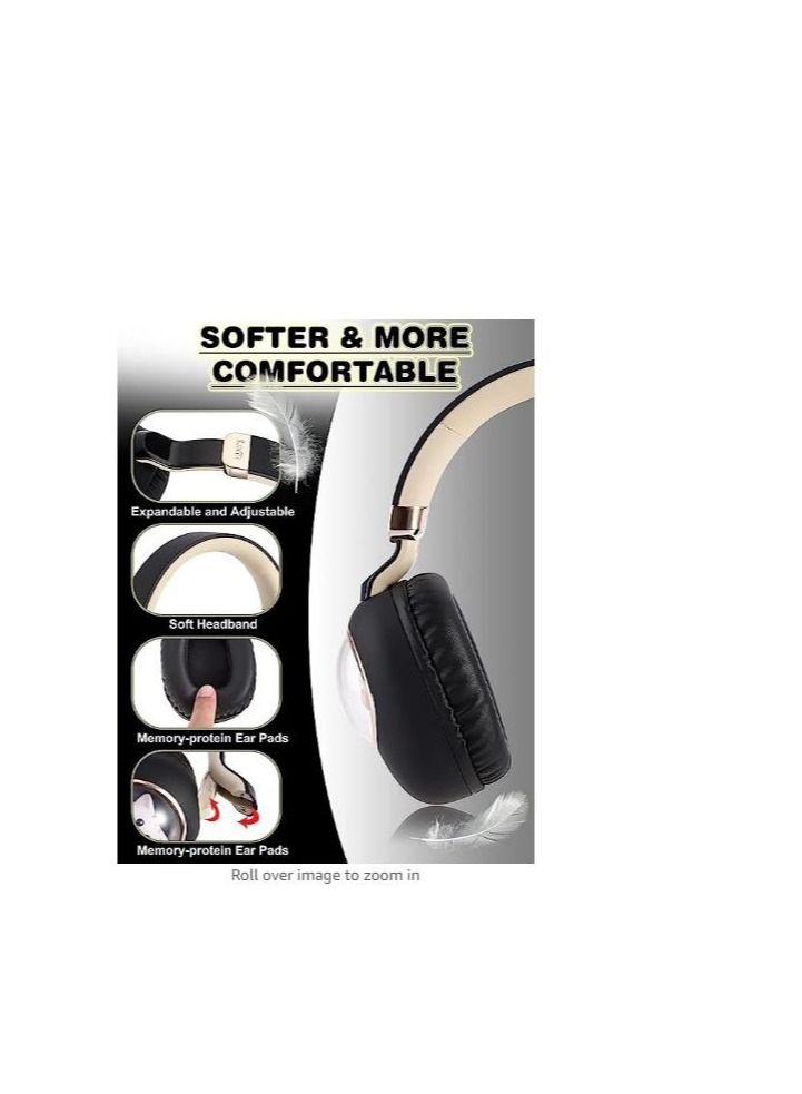 Y&D Kids Wireless Headphones, Bluetooth Over Ear Headphones with Cute Cat Colorful LED Lights,Wireless&Wired,Foldable Build-in Mic Bluetooth Headphones For Kids Girls Teens Adults School - Image 4