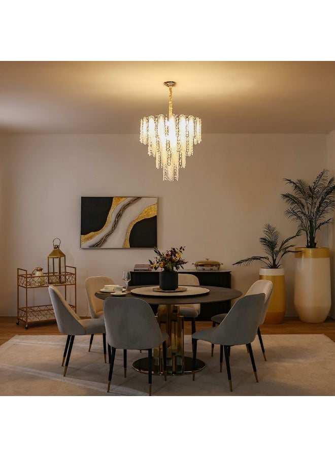 DANUBE HOME Danube Home Madrid Crystal Chandelier For Bedroom| 12- Lights Indoor Lighting Fixture With E14 Socket| Metallic Frame Ceiling Light| Hanging Lights|Pandent Light| L60xW60xH62cm (1 Year Warranty)  - Image 4