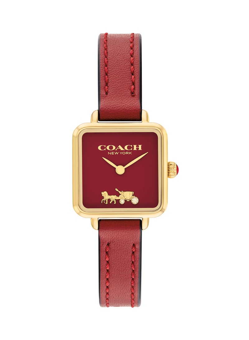 COACH Women's Analog Square Shape Leather Wrist Watch 14504226 - 22 Mm - Image 2