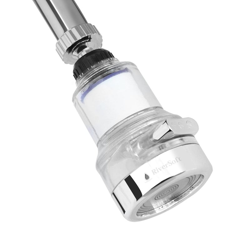 RiverSoft EcoBlu EB-03 360° Rotatable Kitchen Faucet Tap Extender with Filter | 3 Flow Modes | Removes Sediments | with Mineral Balls - Image 1
