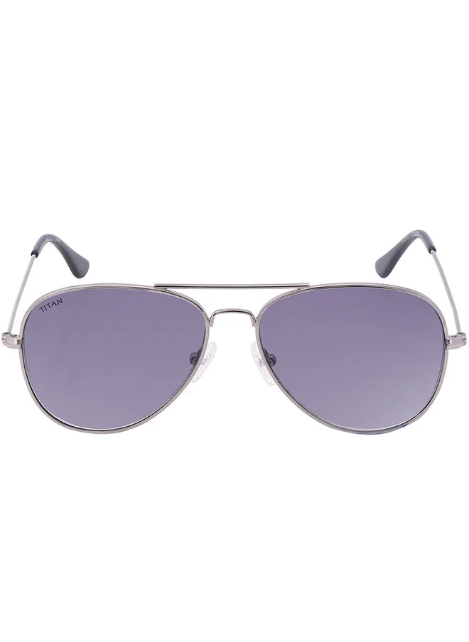 تيتان Silver Aviator Men Sunglasses