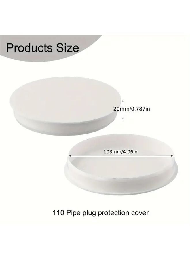White PVC Pipe Cap 110mm Water Stop Cover Hose End Connector Sewer Pipe Protective Durable Plastic - Image 4