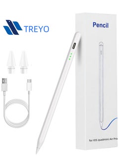 TREYO All-New 2nd Gen Precision Stylus Pen for Apple iPad 2018 & Later | Fast Charging, Palm Rejection, Magnetic Attachment – No Bluetooth Needed, Ready to Use for an Effortless Experience (White)  - Image 1