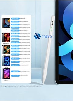 TREYO All-New 2nd Gen Precision Stylus Pen for Apple iPad 2018 & Later | Fast Charging, Palm Rejection, Magnetic Attachment – No Bluetooth Needed, Ready to Use for an Effortless Experience (White)  - Image 5