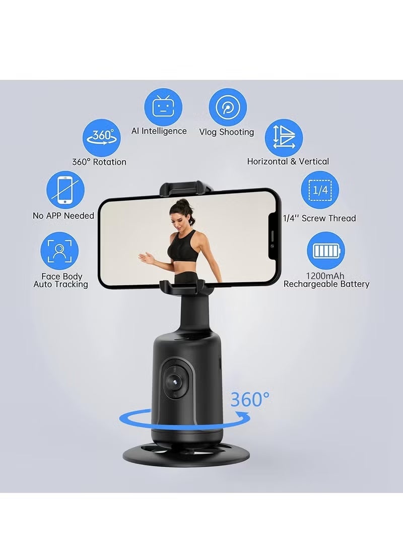 زونبون حامل ثلاثي القوائم P01 لتتبع الوجه تلقائيًا، حامل كاميرا ذكي يدور 360 درجة مع عصا سيلفي عن بُعد، بدون تطبيق، تحكم بالإيماءات، لمدونات الفيديو، تيك توك - Image 5