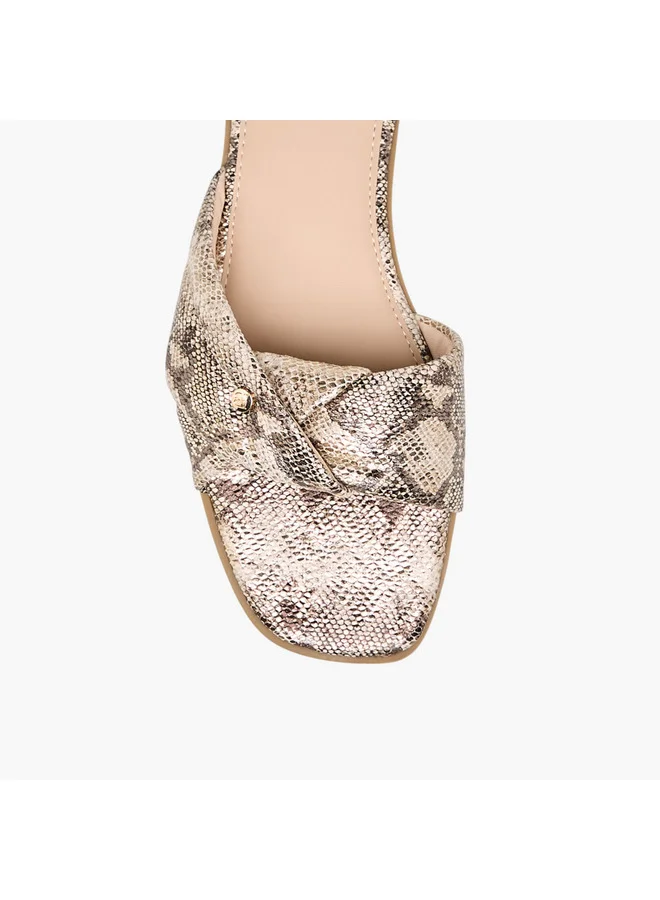 Flora Bella By Shoexpress Women Solid Knot Detail Slip-On Flat Sandals
