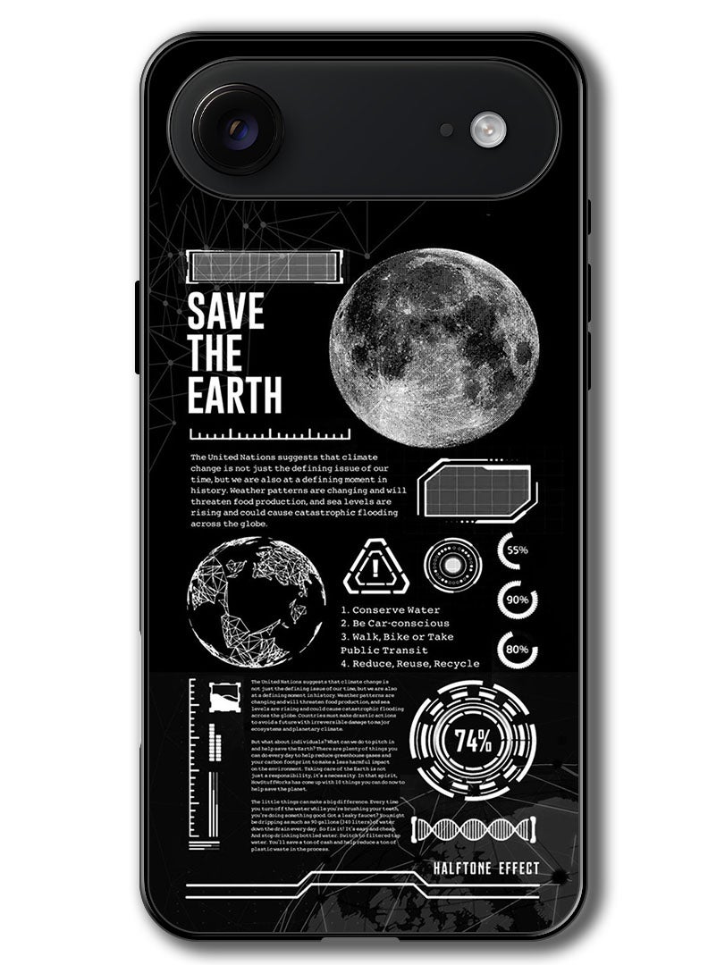 Theodor Case Compatible with Apple iPhone 17 Air 6.5 Inch Protection Shockproof Bumper Cover Save The Earth - Image 1