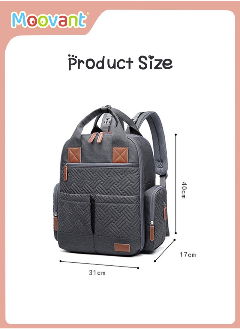 Baby Diaper Bag, Waterproof Baby Stroller Backpack, Multi-Pocket Diapers Changing Backpacks, Fashion Mommy Backpack, Pregnant Women Travel Baby Care Bags for Newborn Mother/Father, Grey - pzsku/Z5EC395D8650904D73E1EZ/45/_/1713177910/277cd769-9cc0-4c20-aca6-63837e00b8b0