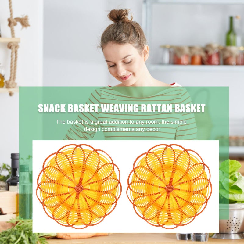 3Pcs 15cm Plastic Snack Baskets Set Multifunctional Kitchen Organizer for Picnic Storage - Image 5