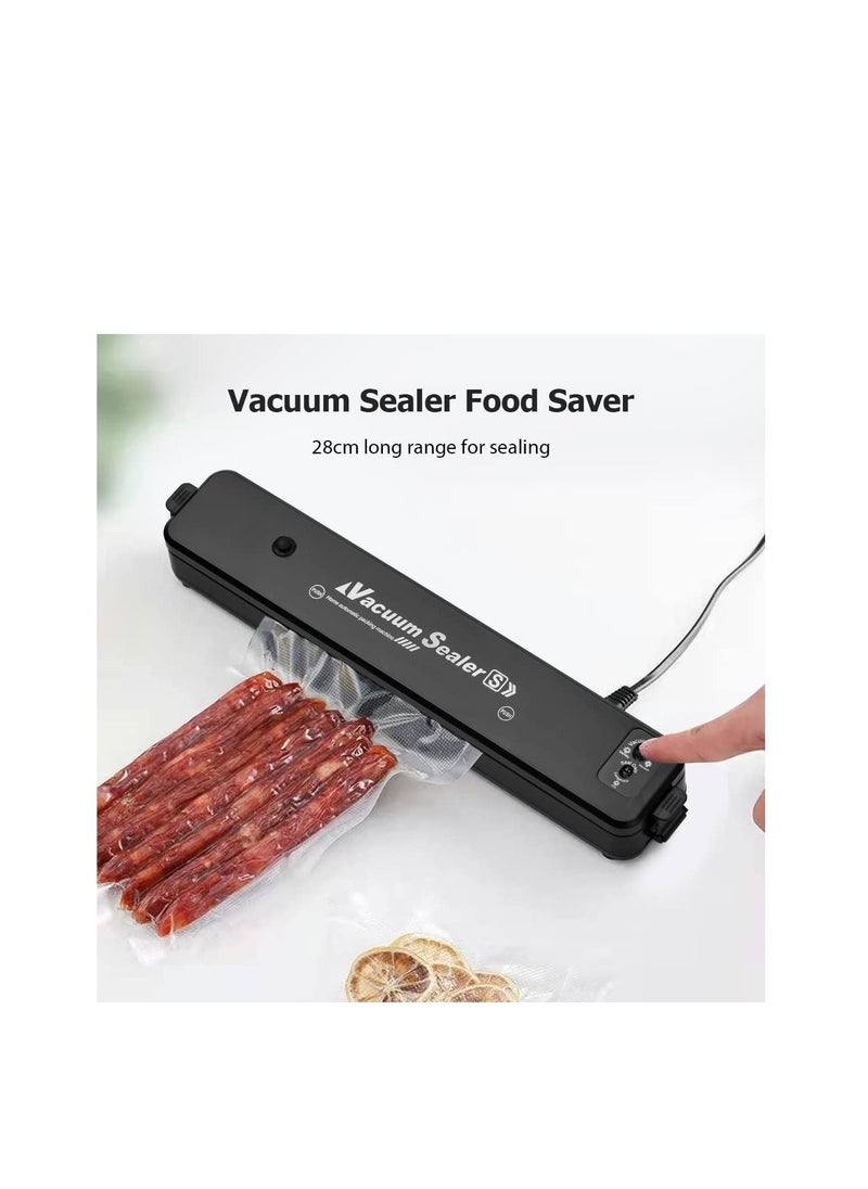 Excefore - Food Vacuum Sealer Machine, Dry & Moist Food Saver,  Automatic Food Sealer with 10 Vacuum Bags Fresh-keeping Food Sealing, Perfect for Meat, Vegetables, Fruits, Snacks - Image 1