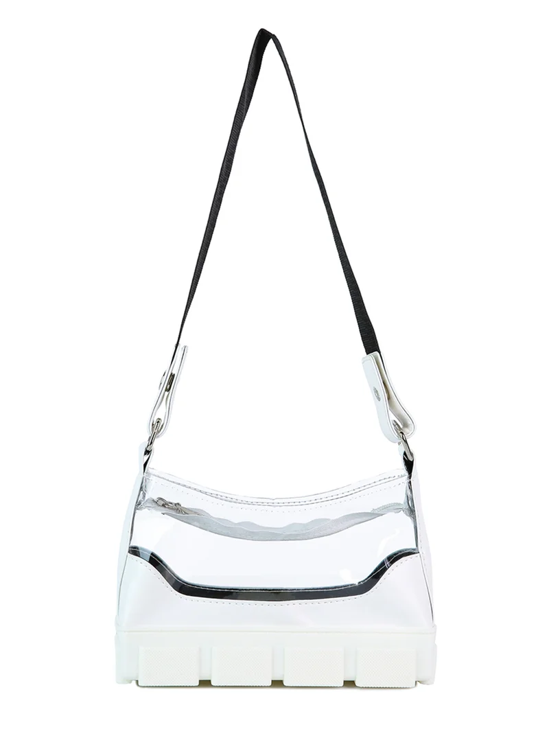 London Rag White Clear Utility Handbag