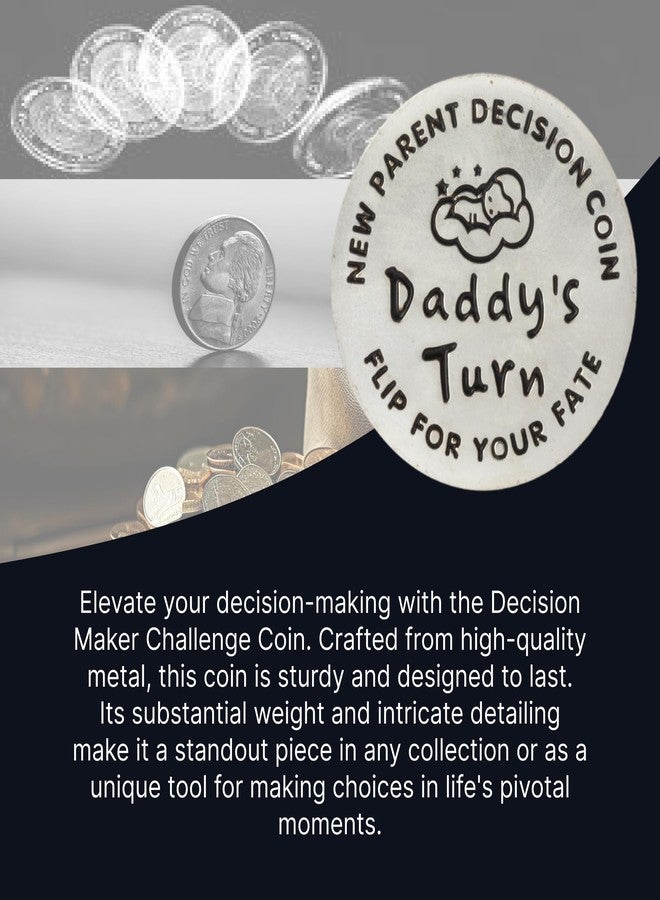 Artisan Owl Coin Flips - Challenge Coin Decision Maker - Souvenir Commemorative Coins - Perfect Divination Flip Coin, Party, Game and Decision Coin - 40x3mm (Daddy's Turn|Mummy's Turn (New Born)) - Image 3