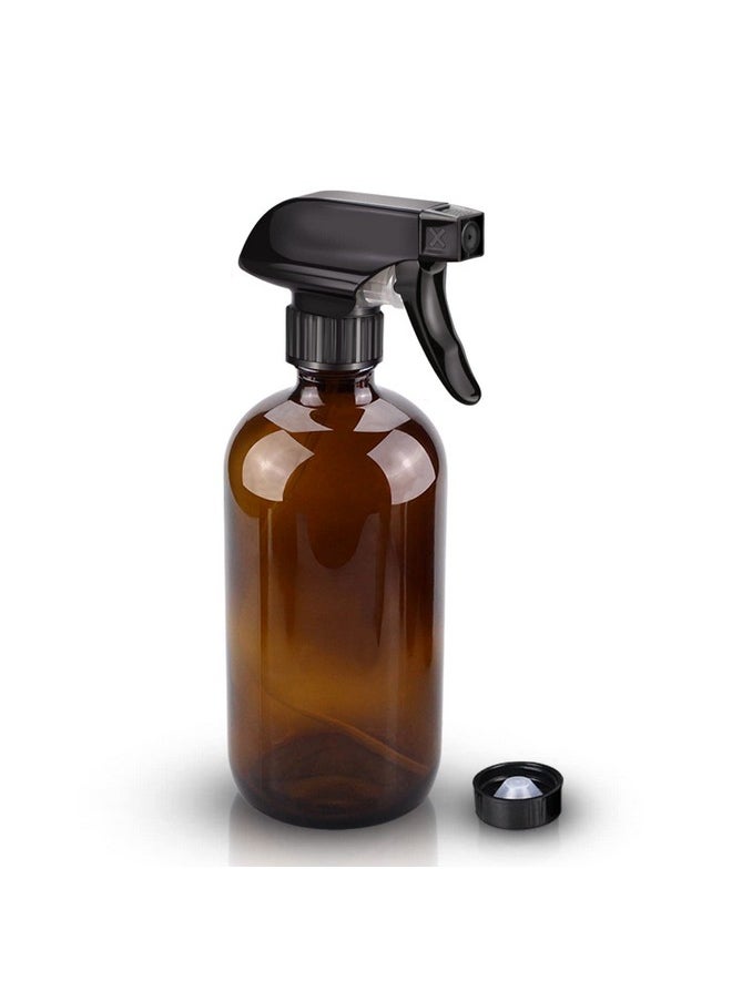 Wedama Wedama Amber Glass Spray Bottles, 16 oz Glass Spray Bottles for Cleaning Solutions and Essential Oils, Refillable Empty Spray Bottle with Adjustable Nozzles for Alcohol, Plant and Hair Care (1 Pack)  - Image 1