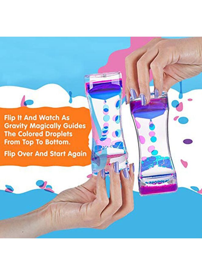 Liquid Motion Bubbler Water Timer Fidget Toy Sensory Toys ADHD Fidget Toy Anxiety Autism Toys Calm Relaxing Desk Toys/Pink yellow - Image 4