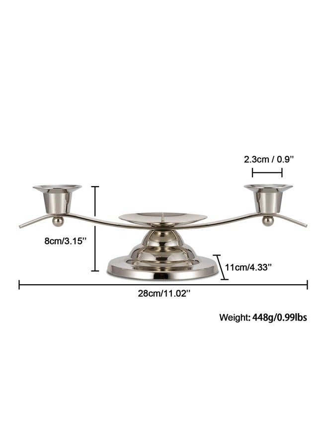 ACHIBANG Metal Unity Candle Holders, 3 Arm Iron Scroll Candlestick Holders for Weddings, Shiny Silver, 11'' x 4.3'' x 3.1'' - Image 4