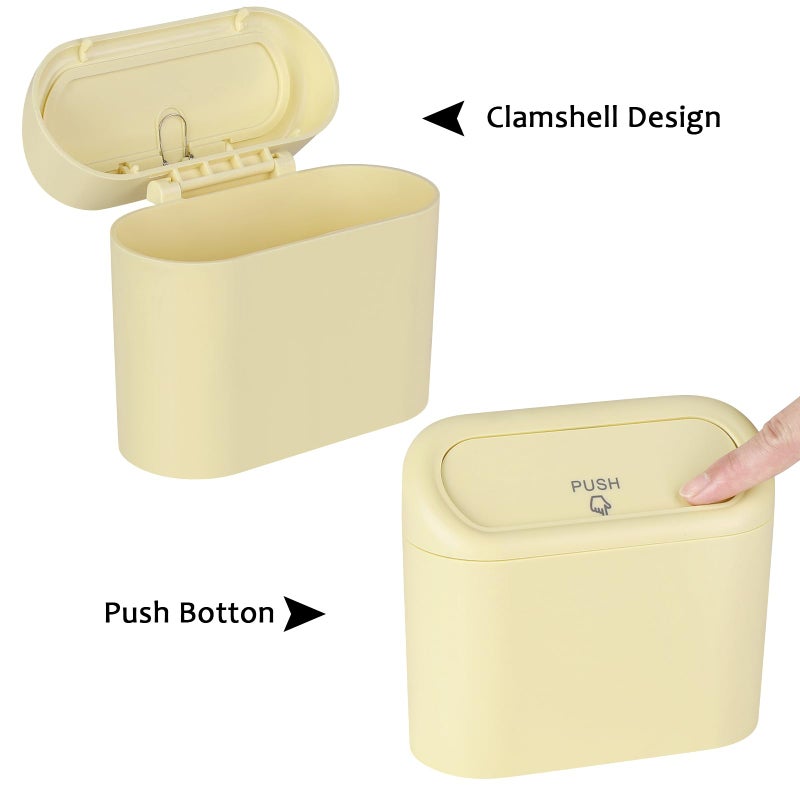 Accmor Car Trash Can, Portable Vehicle Trash Bin with Lid, Car Dustbin Garbage Organizer Holder with One Roll Trash Bag, Leakproof Hanging Mini Cars Storage Bag Container for Auto, SUV, Office (Beige) - Image 4