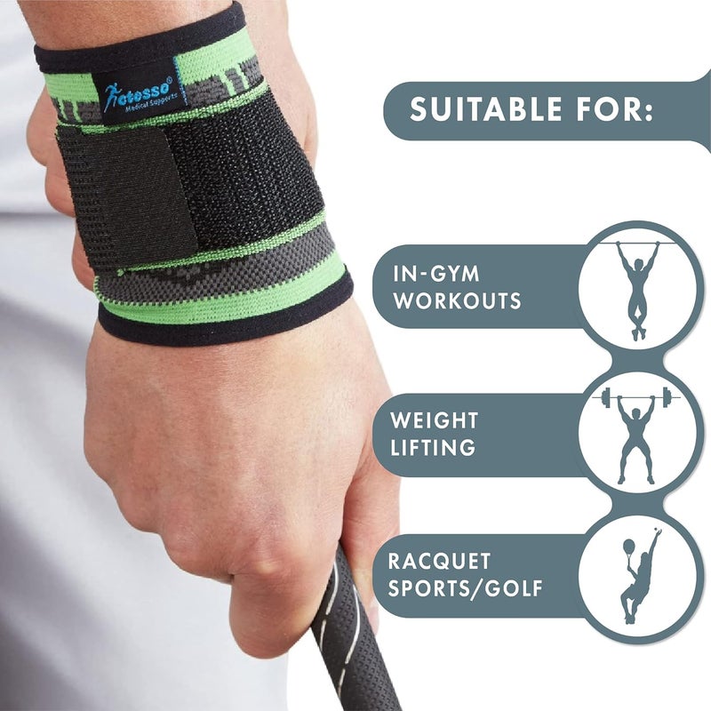 Actesso Sports Wrist Strap Adjustable Support Pain Relief for Sprains or Sports Injury M Pack of 1 - Image 5